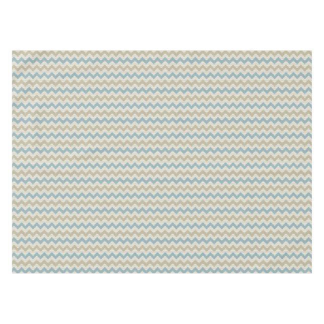 Chevron pattern on linen texture tablecloth (Front (Horizontal))