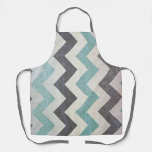 Chevron Pattern on Metal Texture by Shirley Taylor Apron