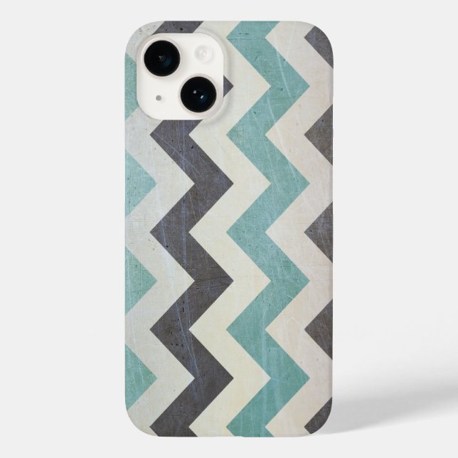 Chevron Pattern On Metal Texture by Shirley Taylor Case-Mate iPhone Case (Back)