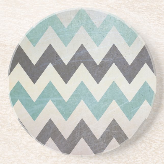 Chevron Pattern On Metal Texture by Shirley Taylor Coaster (Front)