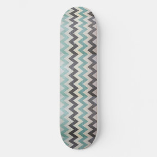 Chevron Pattern On Metal Texture by Shirley Taylor Skateboard