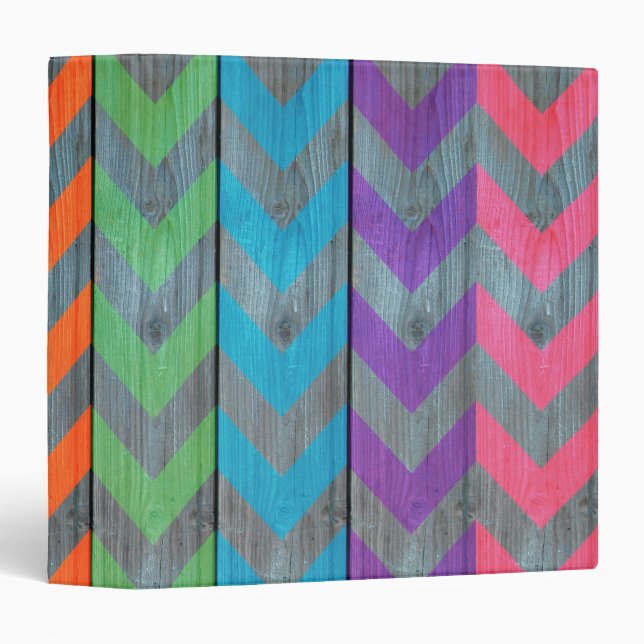 Chevron Pattern On Wood Texture by Shirley Taylor Binder (Front/Spine)