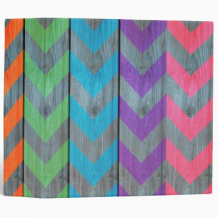 Chevron Pattern On Wood Texture by Shirley Taylor Binder