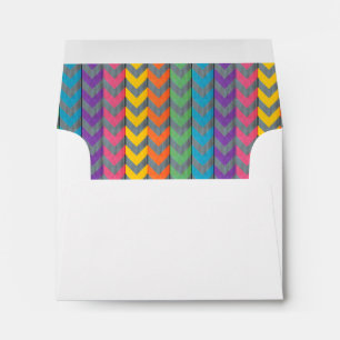 Chevron Pattern On Wood Texture by Shirley Taylor Envelope