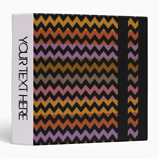 Chevron Pattern Personalized Binder 4 (Front/Spine)