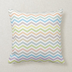 Chevron Pattern pillow - pastel colours