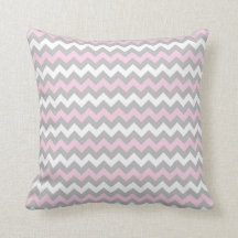 CHEVRON PATTERN PILLOW, Pink Grey & White
