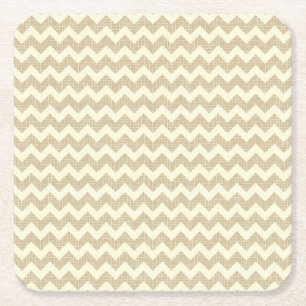 Chevron Pattern Square Paper Coaster