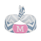 Chevron Pattern with Monogram - Navy Magenta