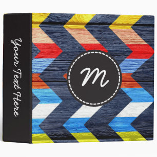 Chevron pattern wooden binder