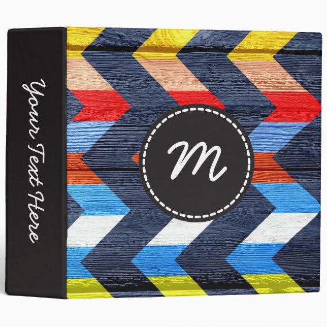 Chevron pattern wooden binder (Front/Spine)
