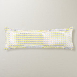 Chevron Pattern Yellow & Grey Body Pillow