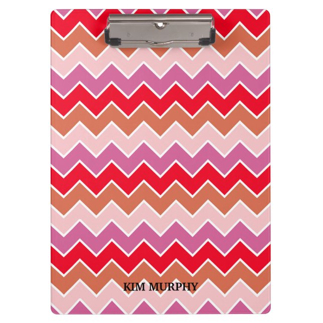 Chevron Pattern Zig Zag Clipboard (Front)