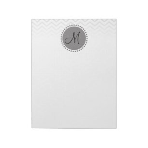 Chevron Pattern Zigzag Memo Monogram Notepad