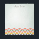 Chevron Personalized Notepad<br><div class="desc">HELPFUL HINT Complete the template (fill out text and upload photos) FIRST. If you would like to make any layout changes and/or add text/images, click "customize it" AFTER filling out the template. Please DOUBLE CHECK all sides of this design before submitting your order. What you see on the screen is...</div>