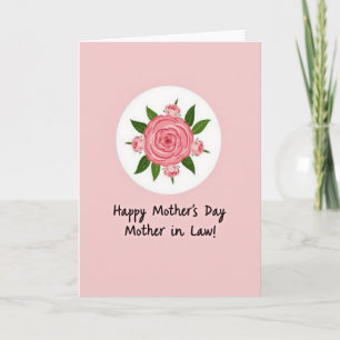 Chevron Pink Flower Bloom Card