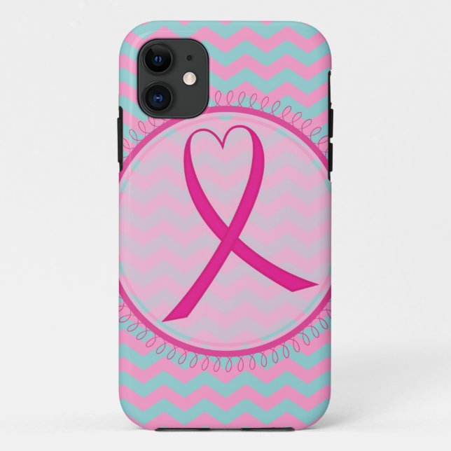 Chevron Pink Ribbon iphone 5 Case (Back)