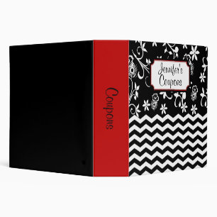 Chevron Print Personalized Custom Coupon Binder