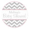 Chevron Print & Pink Contrast Baby Shower