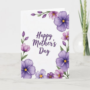 Chevron Purple Blossom Card