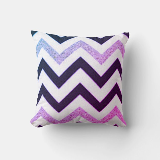 Chevron Purple Throw Pillow (Front)