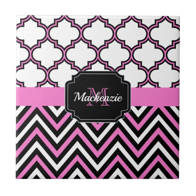 Chevron & Quatrefoil Tile (Front)