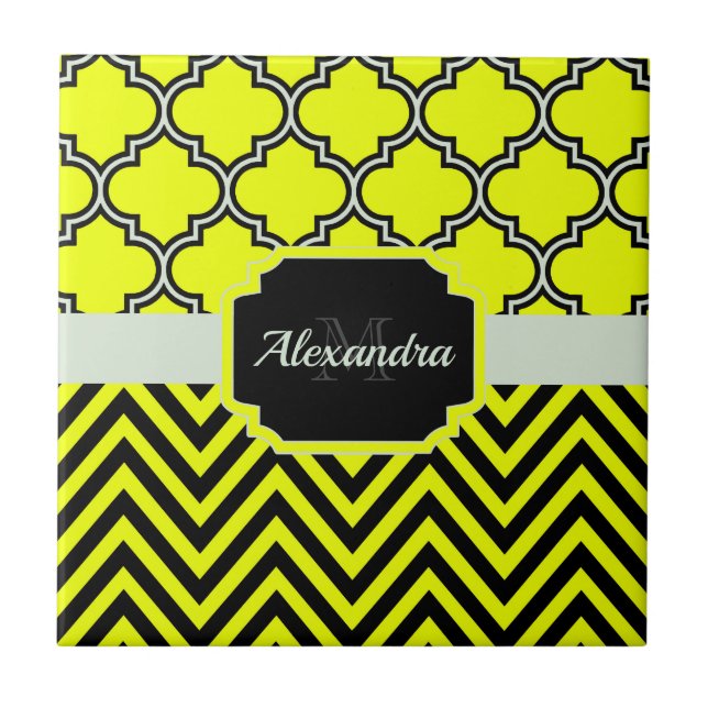 Chevron & Quatrefoil Tile (Front)