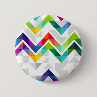 Chevron Rainbow 2 Inch Round Button