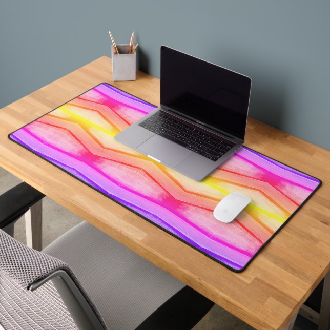 Chevron rainbow desk mat (Office 2)