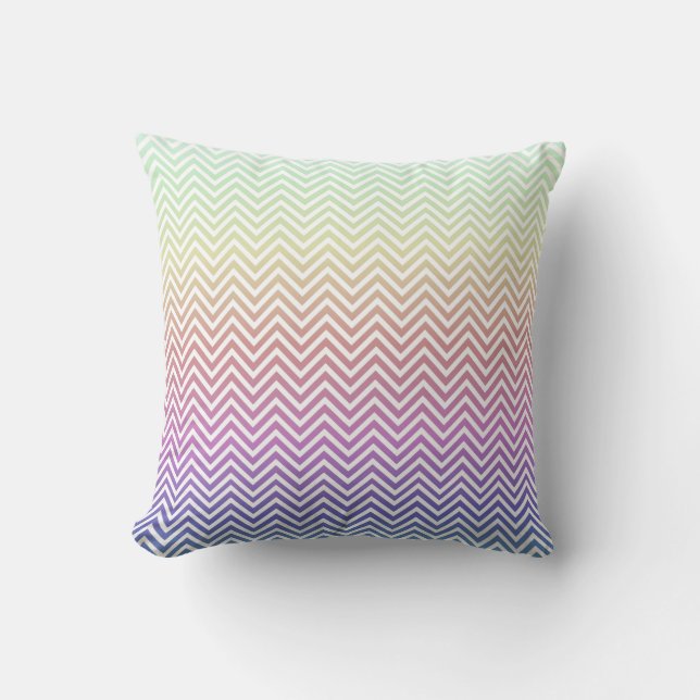 Chevron Rainbow Pillow (Front)