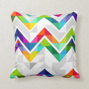 chevron rainbow pillow