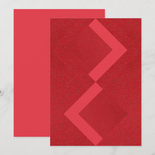 Chevron Red Bold Invitation – Customizable