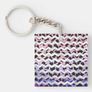 Chevron rose et noir Dalmation
