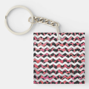 Chevron rose et noir Dalmation