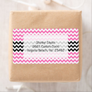 Chevron rose et noir par Shirley Taylor