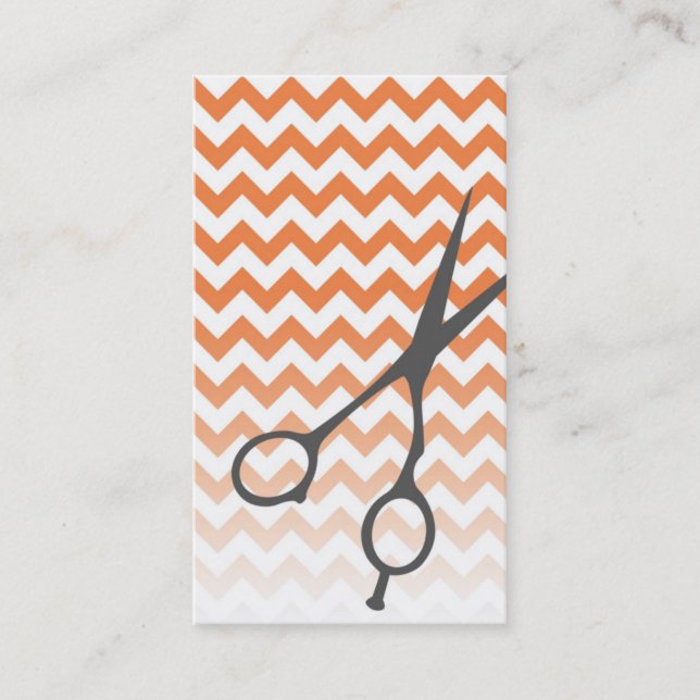 Chevron Shears Barber/Cosmetologue Carte de visite (Devant)