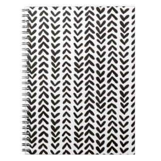 Chevron stripe - black notebook