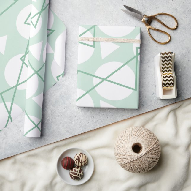 Chevron Stripe Geometric Pattern Wrapping Paper (Crafts)