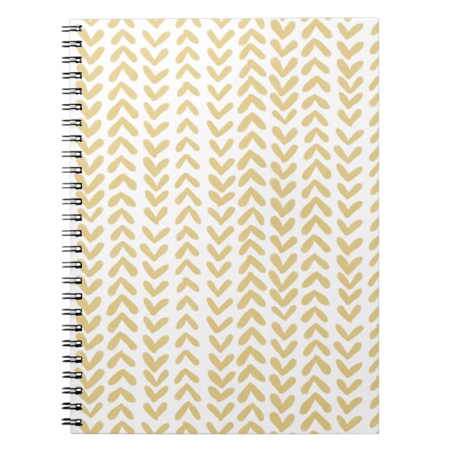 Chevron stripe - ocher yellow notebook (Front)