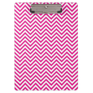 Chevron Stripe Pink Pattern Clipboard