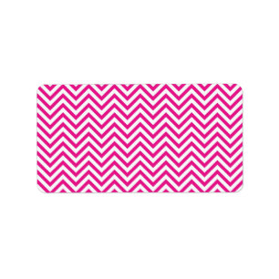 Chevron Stripe Pink Pattern Label