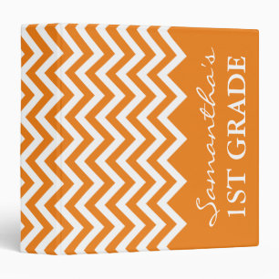 Chevron stripe school binder for 1st grade teacher