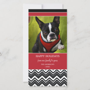 CHEVRON STRIPES   HOLIDAY PHOTO CARD