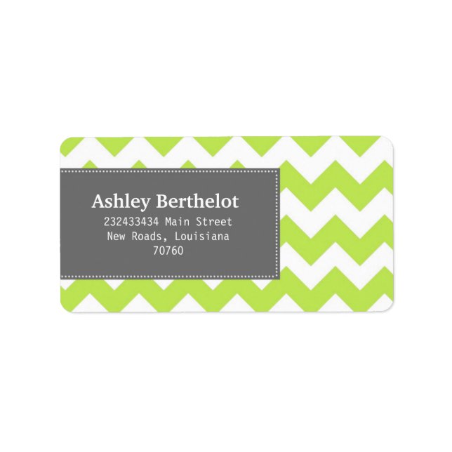 Chevron Stripes Label (Front)