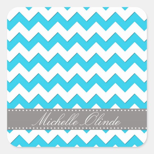 Chevron Stripes Square Sticker
