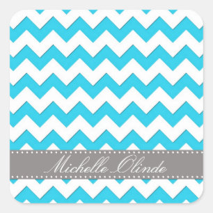 Chevron Stripes Square Sticker