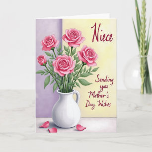 Chevron Tender Roses Card