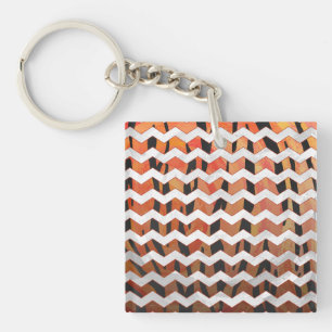 Chevron Tiger chaud orange et noir