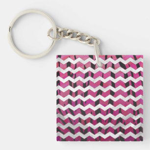 Chevron Tiger rose chaud et noir
