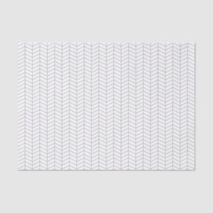 Chevron Tissue Paper - Gray on White